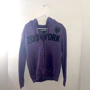 Purple ZooYork hoodie with Sherpa